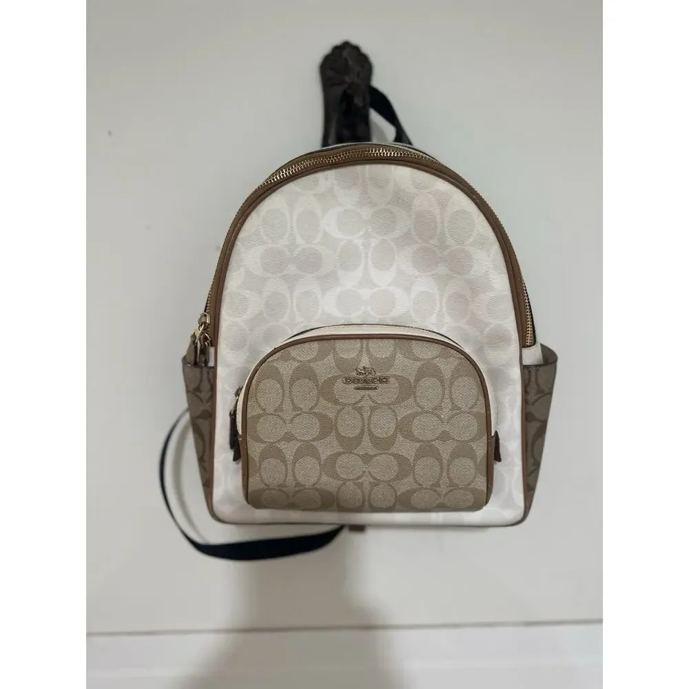 Coach Court Backpack in the blocked signature coated canvas #36